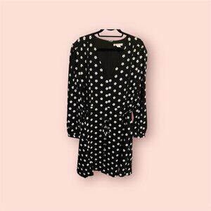 🍦Black and White Print Curve Dress